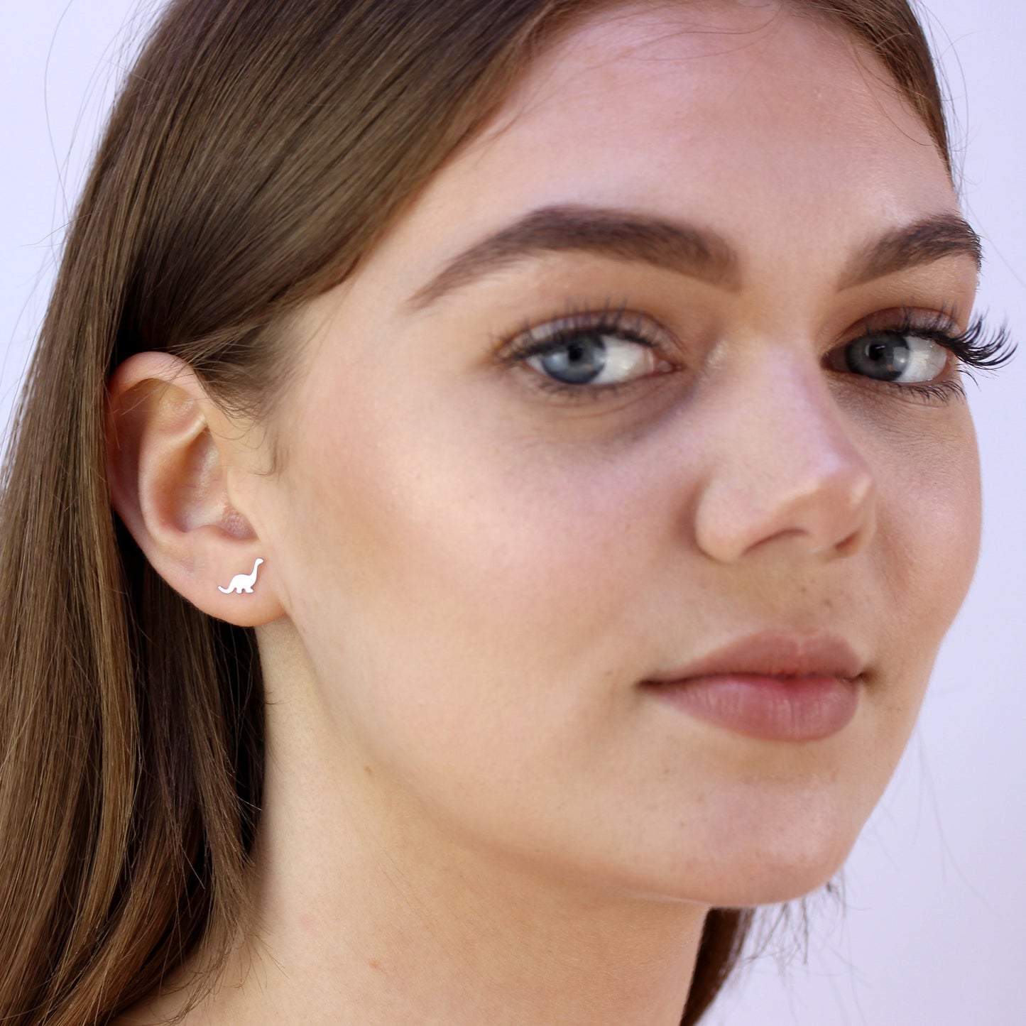 Sterlingsilber Diplodocus Dinosaurier Ohrstecker