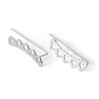 Sterlingsilber 5 Offen Herz Ohrstift Kletter Ohrringe