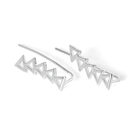 Sterlingsilber Offen Dreieck Ohrstift Kletter Ohrringe