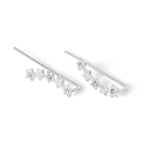 Sterlingsilber Sterne Ohrstift Kletter Ohrringe