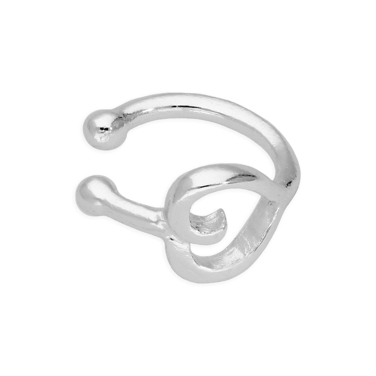 Sterlingsilber 19Ga Herz Schein Nasenring Creole Klips