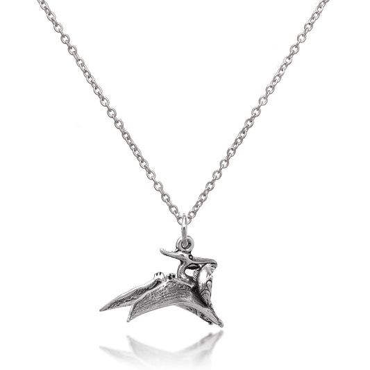 Sterling Silber 3D Pterodactyl Halskette