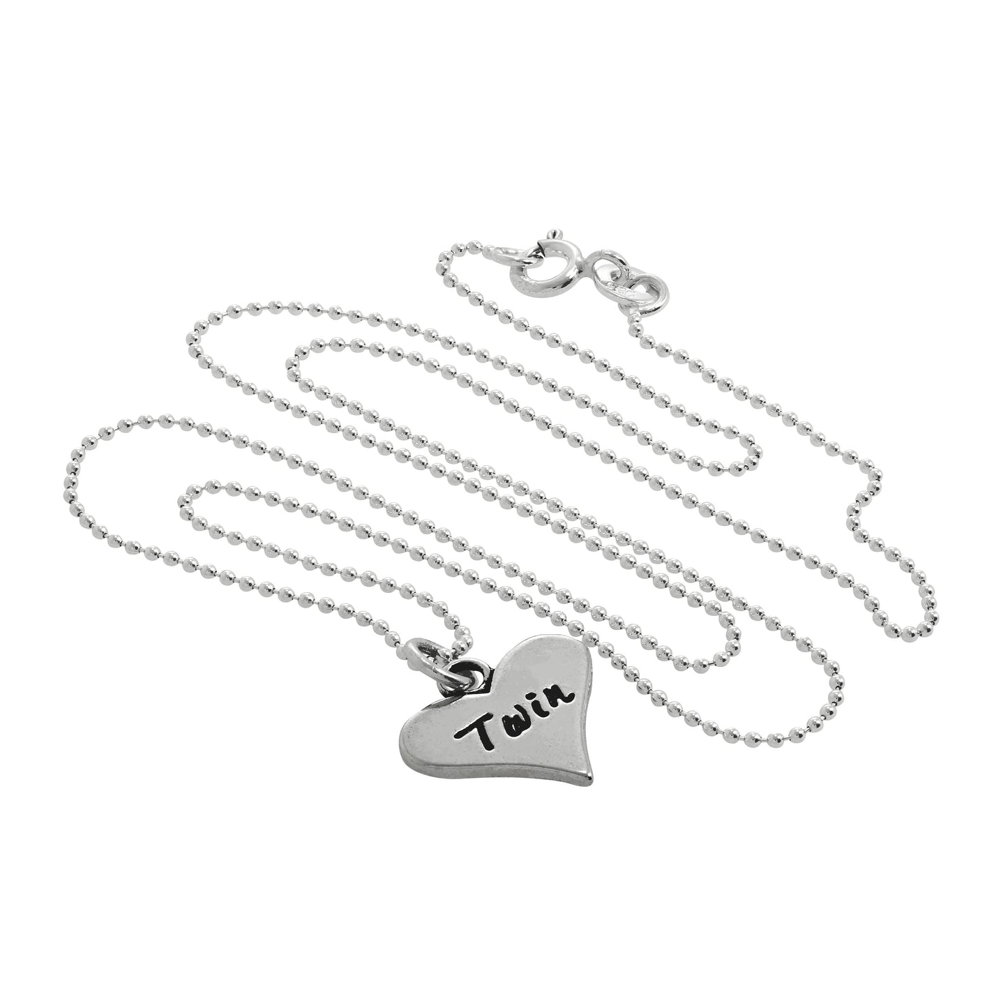 Halskette mit zwei Herzanhängern aus Sterlingsilber 14–22 Zoll