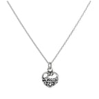 Halskette mit filigranem Herzanhänger aus Sterlingsilber „Aunt Love“ 16–32 Zoll