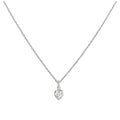 Sterlingsilber Herz Kristall Anhänger Halskette 35,5 - 56 cm