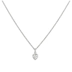 Sterlingsilber Herz Kristall Anhänger Halskette 35,5 - 56 cm
