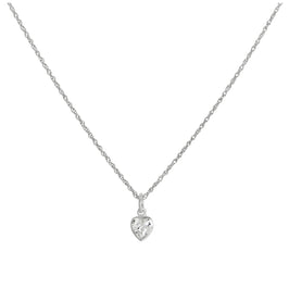 Sterlingsilber Herz Kristall Anhänger Halskette 35,5 - 56 cm