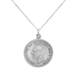 Halskette mit Glücksbringer-Anhänger aus Sterlingsilber