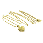 Kleines Medaillon aus 9 Karat Gold mit Gravur und Kette