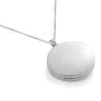 Runder Medaillonanhänger aus Sterlingsilber mit Kette
