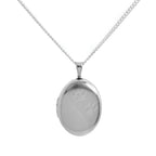 Ovales Medaillon aus Sterlingsilber mit Tierpfotenabdruck an einer Kette