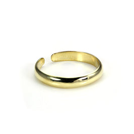 9 Karat Gold Verstellbar Einfach 2,5 mm Gewölbt Zehenring