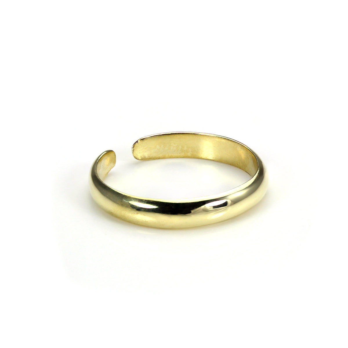 9 Karat Gold Verstellbar Einfach 2,5 mm Gewölbt Zehenring