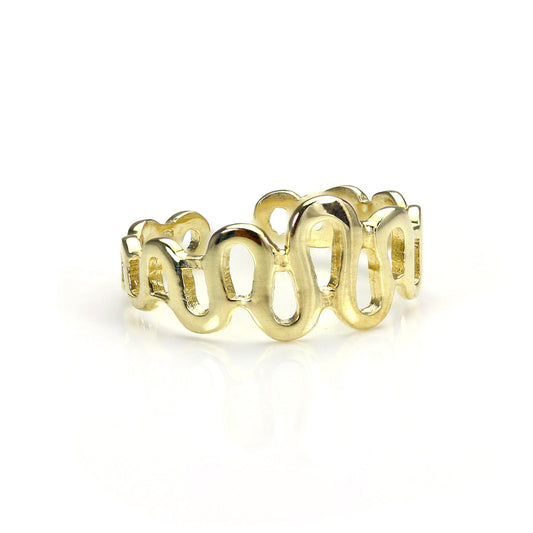 9 Karat Gold Verstellbar Welle Zehenring