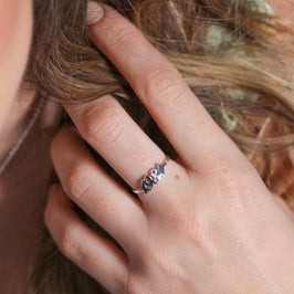 Personalisierter Sterlingsilber Jahresring (einstellbar)