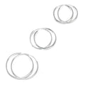 Leichtes Alltags-Creolen-Set aus Sterlingsilber