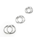 Schwer Sterlingsilber Alltag Creolen Ohrringe Satz