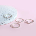 Personalisierter, verstellbarer Sterlingsilber Namensring