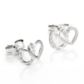 Sterlingsilber Herz & Hufeisen Ohrstecker