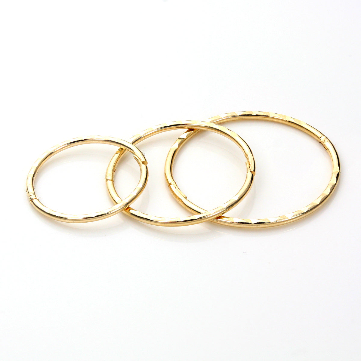 9 Karat Gelbgold Diamantschliff-Creolen