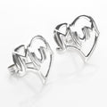 Sterlingsilber „Mum“ Herz Ohrstecker