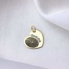 Personalisierter 9-karätiger Gold-Anhänger mit Fingerabdruck und Herz