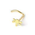 Nasenspirale aus 9 Karat Gold mit Libelle