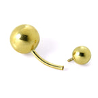 Bauchnabelpiercing aus 9 Karat Gold mit Kugel, 8 mm