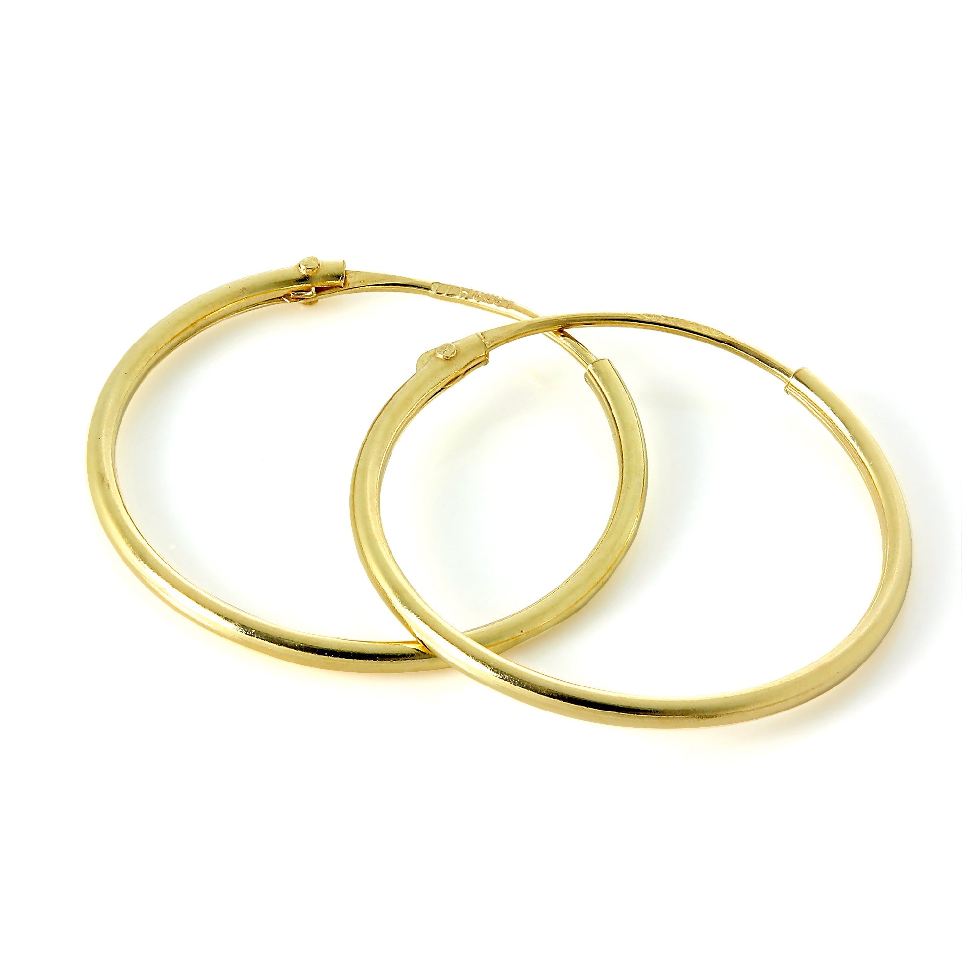 Leichte 14 Karat Gelbgold Schläferohrringe 10 mm - 13 mm