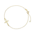 9 Karat Gold Anch Kreuz Armband 16,5 cm mit 2,5 cm Verlängerung