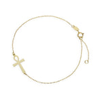 9 Karat Gold Anch Kreuz Armband 16,5 cm mit 2,5 cm Verlängerung