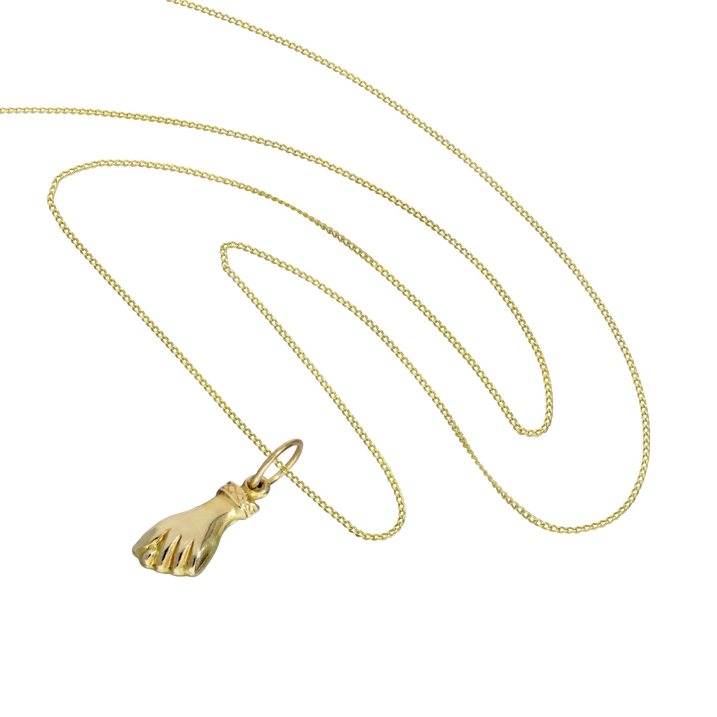 Halskette mit Handanhänger aus 9 Karat Gold, 40–50 cm