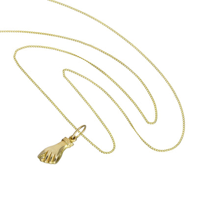 Halskette mit Handanhänger aus 9 Karat Gold, 40–50 cm