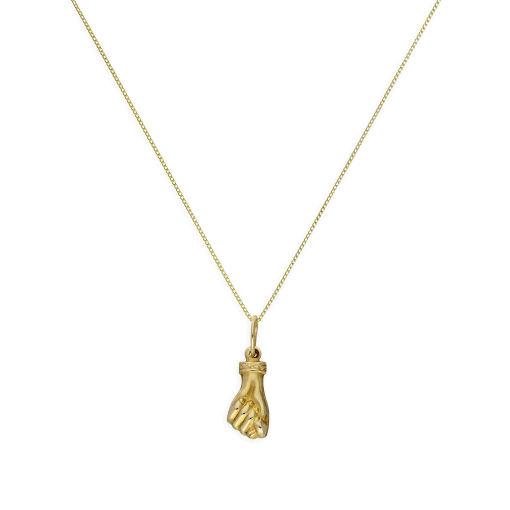 Halskette mit Handanhänger aus 9 Karat Gold, 40–50 cm