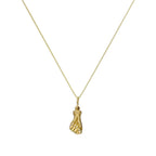 Halskette mit Handanhänger aus 9 Karat Gold, 40–50 cm