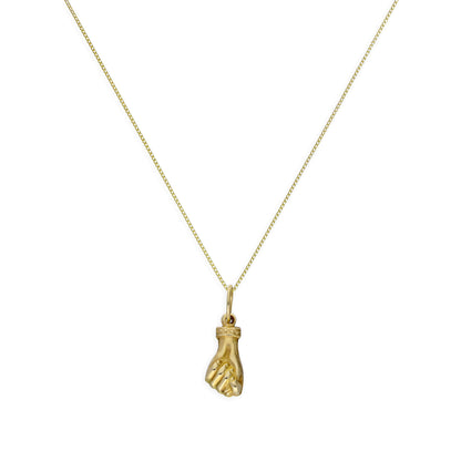 Halskette mit Handanhänger aus 9 Karat Gold, 40–50 cm
