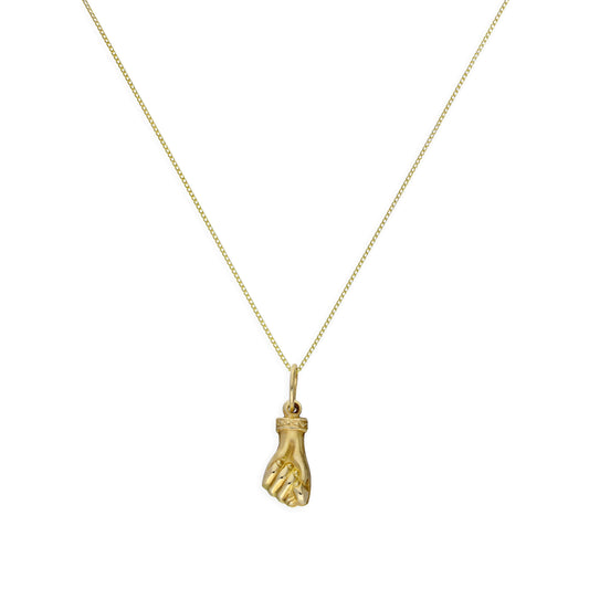 Halskette mit Handanhänger aus 9 Karat Gold, 40–50 cm