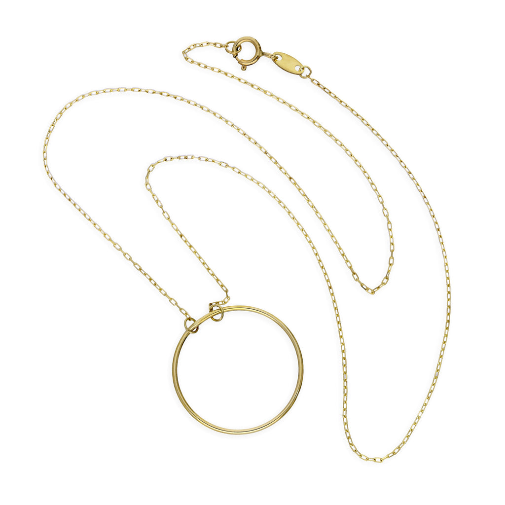 9 Karat Gold Karma Kreis 35,5 cm Halskette