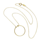 9 Karat Gold Karma Kreis 35,5 cm Halskette