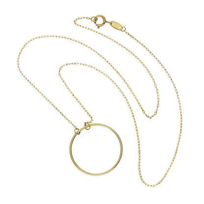 9 Karat Gold Karma Kreis 35,5cm Halskette