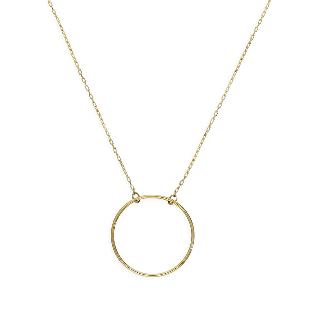 9 Karat Gold Karma Kreis 35,5 cm Halskette