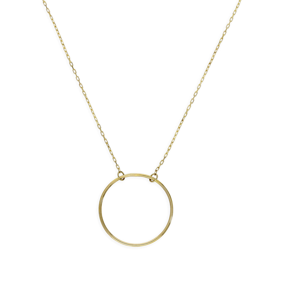 9 Karat Gold Karma Kreis 35,5 cm Halskette