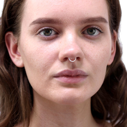 Sterlingsilber 14Ga Schein Septum Nasenring