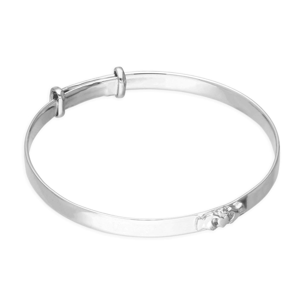 Sterlingsilber 45 mm Einstellbar Säugling Claddagh Armreif
