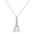 Halskette mit Anhänger aus Sterlingsilber in Form einer offenen Parfümflasche, 16–24 Zoll