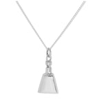 Halskette mit Anhänger aus Sterlingsilber in Form einer offenen Parfümflasche, 16–24 Zoll