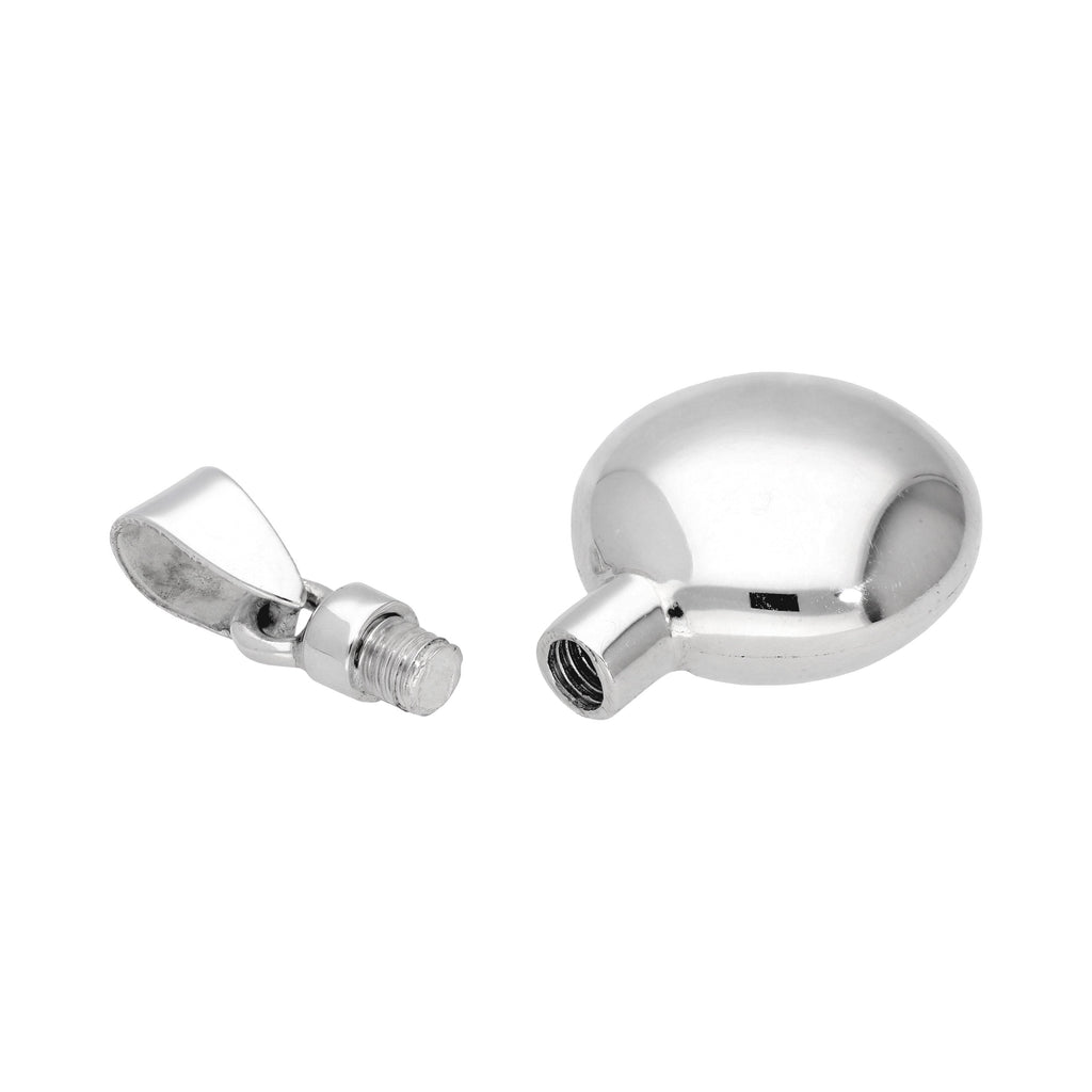 Halskette mit rundem Parfümflakon-Anhänger aus Sterlingsilber, 16–24 Zoll