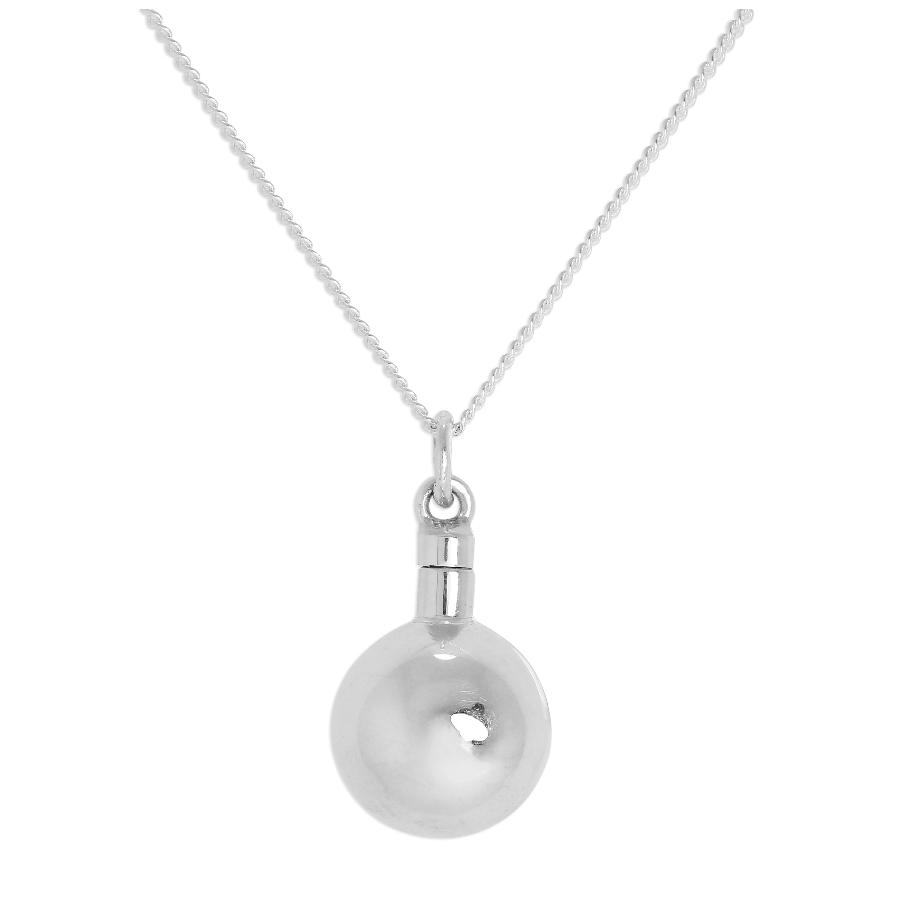 Sterlingsilber Halskette mit Anhänger in Form einer aufklappbaren Parfümflasche 16 - 24 Zoll