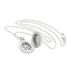 Ovales Medaillon aus Sterlingsilber mit filigranem Ausschnittdesign an Kette 16–24 Zoll