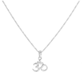 Halskette mit Om-Anhänger aus Sterlingsilber, 40–60 cm